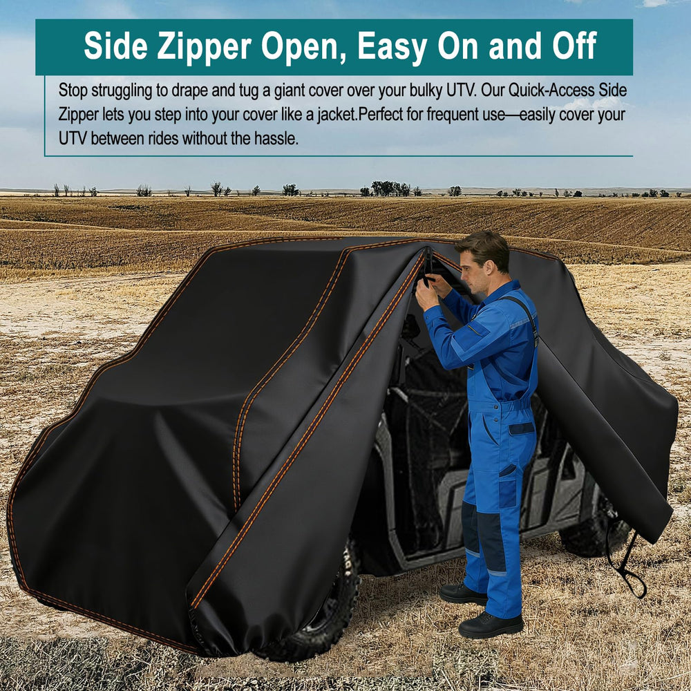 QYMOTO waterproof outdoor UTV cover keeps interiors dry