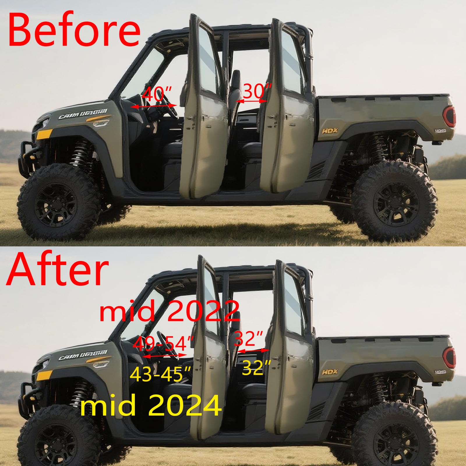 QYRCXX full-door fit, designed for 2022–present Can-Am Defender with full doors.