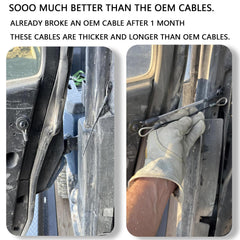 QYRCXX extended door cables, long front cables, widen access for larger gear.