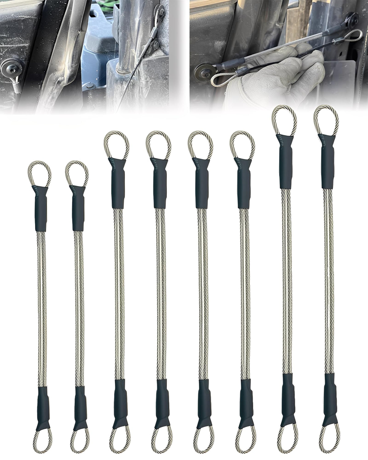 QYRCXX extended door cables, short front kit, enabling wider openings for easier entry.