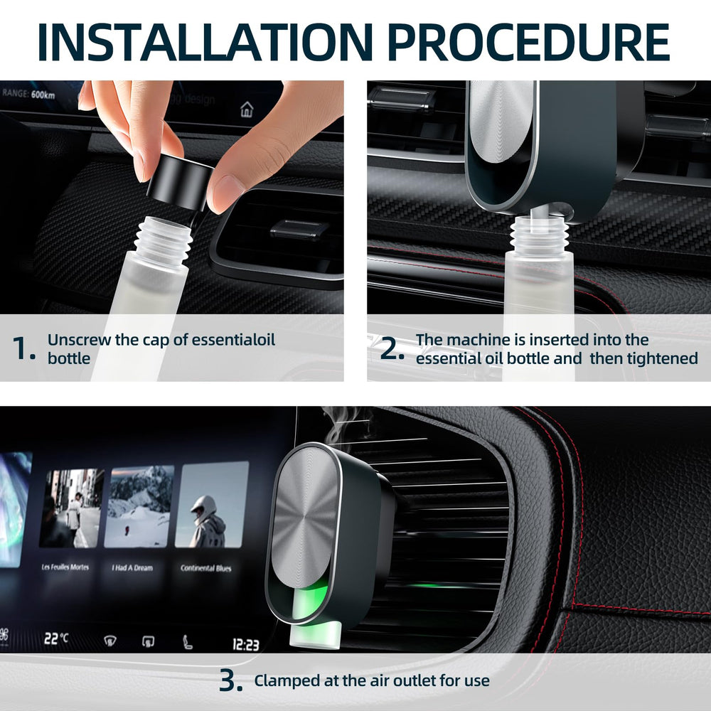 QZD ultrasonic diffuser with 3 spray modes for customized driving aromas.