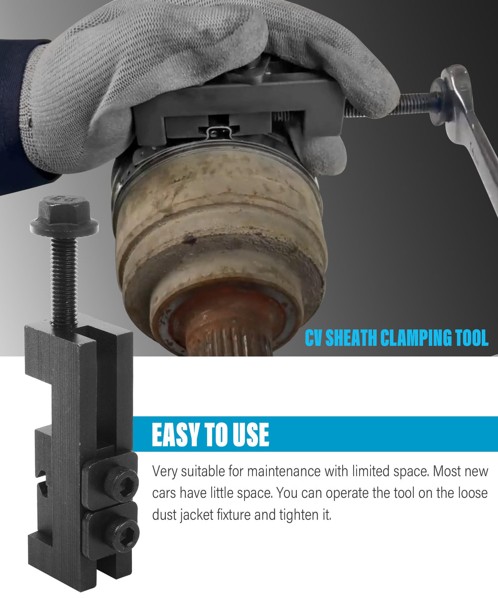 Qziulr Zlirfy CV boot clamp tool in dust-cover clamp removal context.