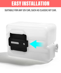 Qziulr Zlirfy windshield bottle dimensions, compact footprint for tight engine bays.