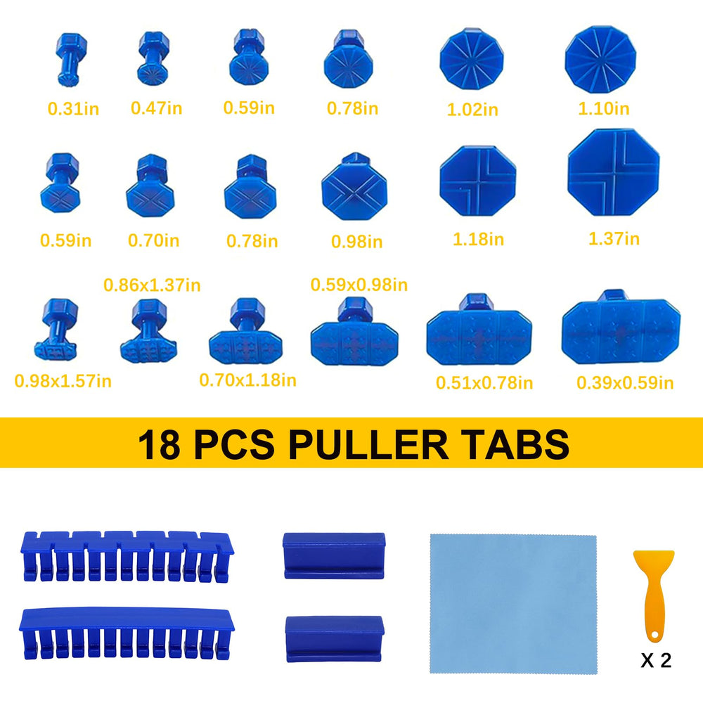 QZQUFJ car dent puller kit white adhesive sticks for strong tab bonding