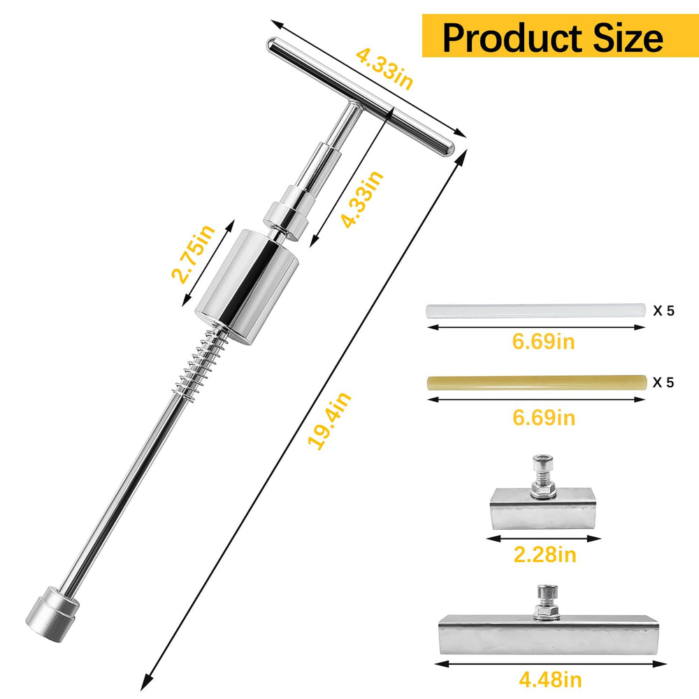 QZQUFJ car dent puller kit yellow adhesive sticks for secure dent tab adhesion
