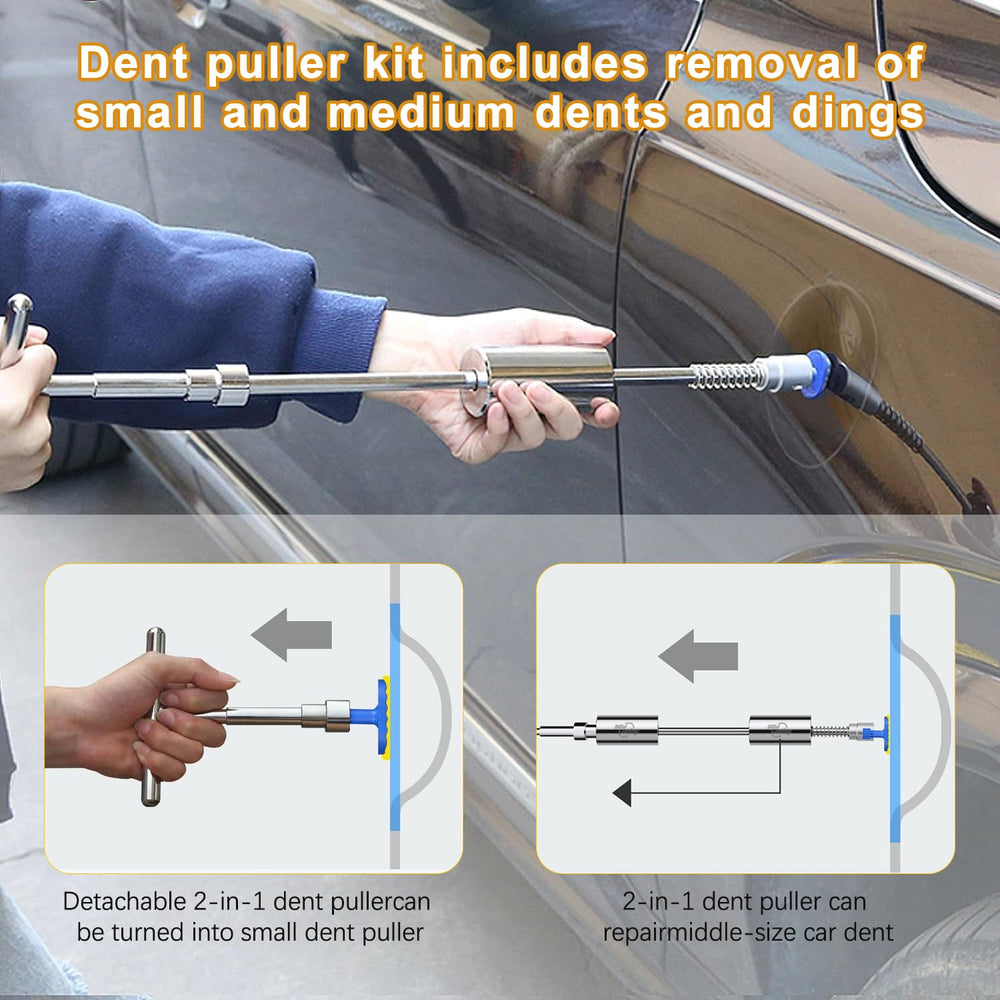 QZQUFJ car dent puller kit adhesive tabs in multiple sizes for versatile dent removal