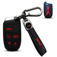 QZXIAOGU 300 emblem keychain in red protects the fob and stands out.