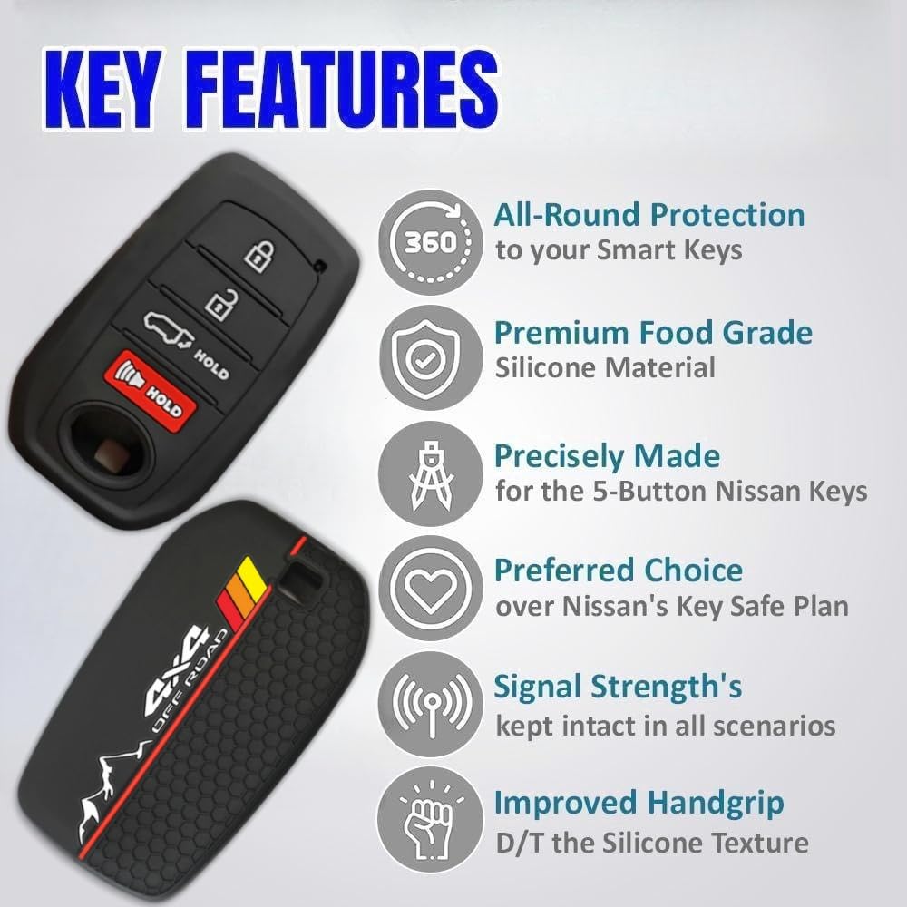 QZXIAOGU Toyota Land Cruiser 2021 key fob cover shields from drops while remaining slim.