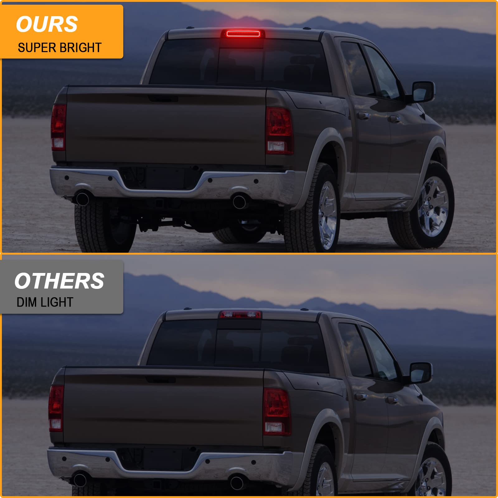 R&F Auto LED strobe third brake light plug-and-play installation.