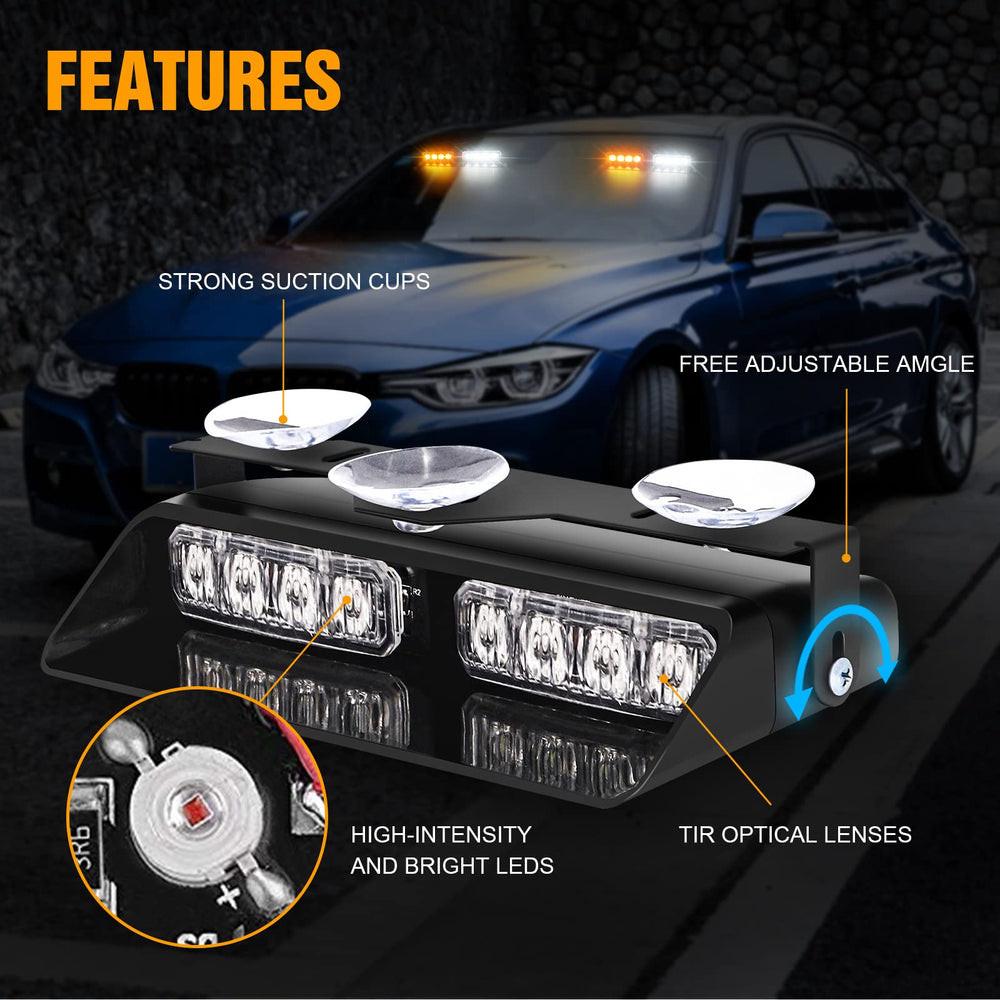 XRIDONSEN suction cup mount securing the light to windshield or dash