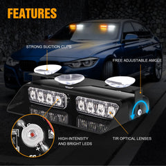 XRIDONSEN suction cup mount securing the light to windshield or dash