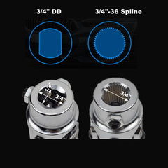 Side view of RABROPAR U-joint shows compact steering shaft assembly.