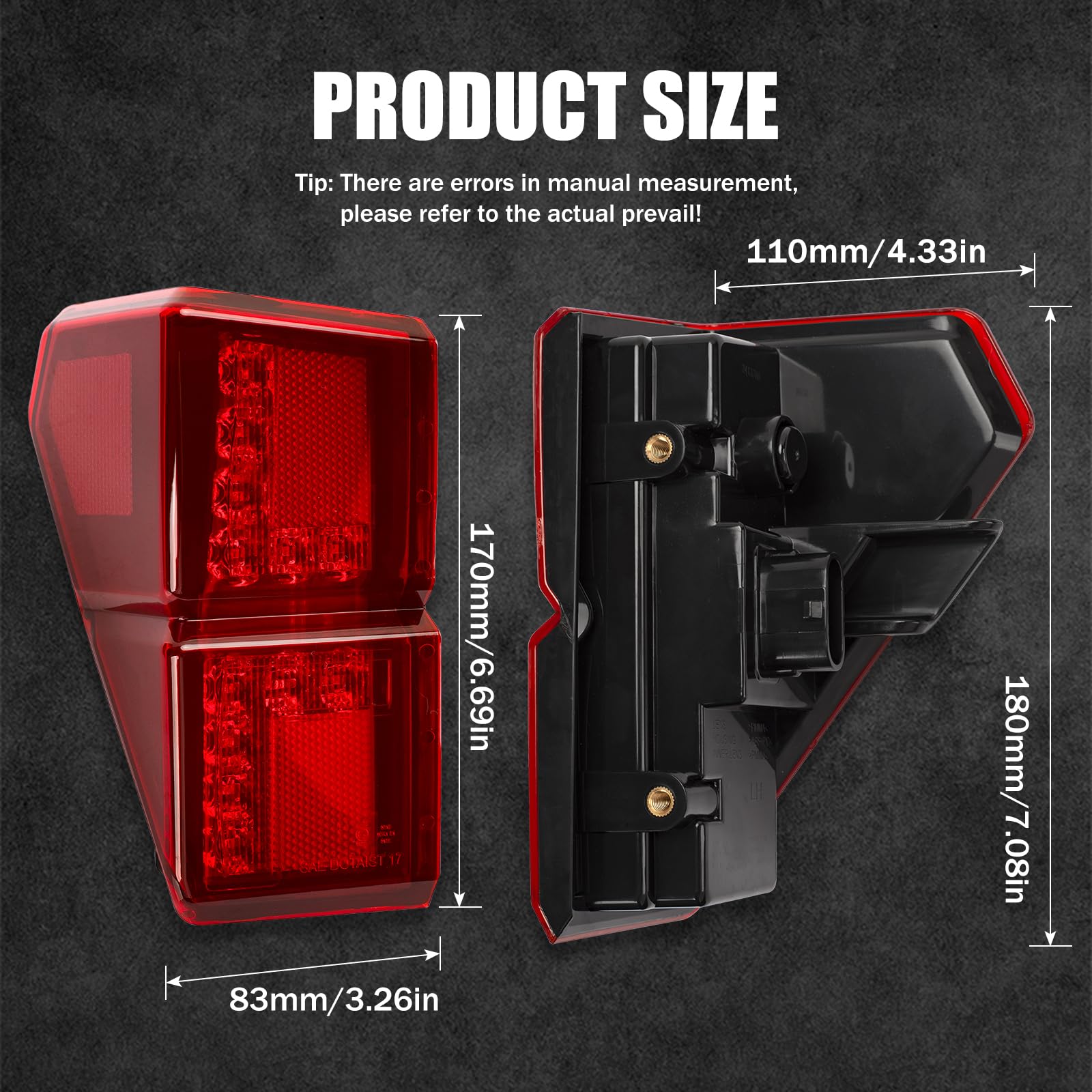 Raceast packaging includes two red tail lights for XP 1000