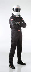 RaceQuip 110003RQP black back view showing high back collar for comfort.