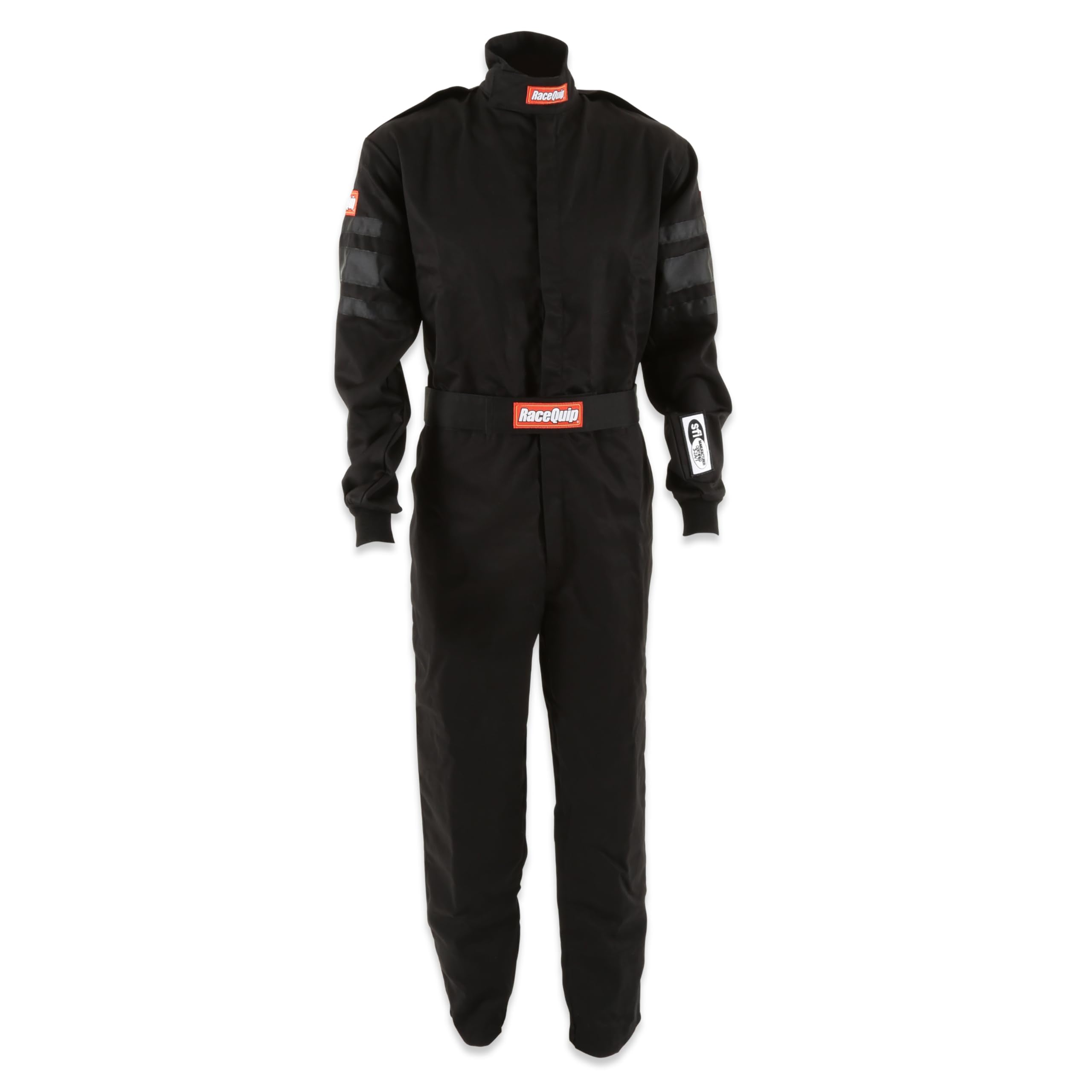 RaceQuip driving suit back view highlighting full coverage and sleek silhouette