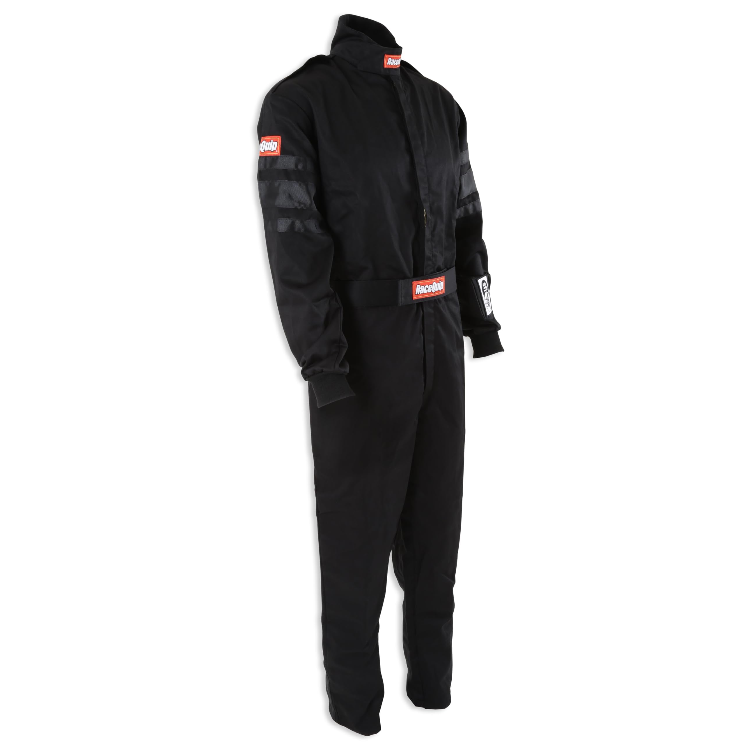 RaceQuip epaulets detail on driving suit showing reinforced shoulder accents