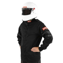RaceQuip 111005RQP driving jacket side view highlighting ergonomic fit for comfort