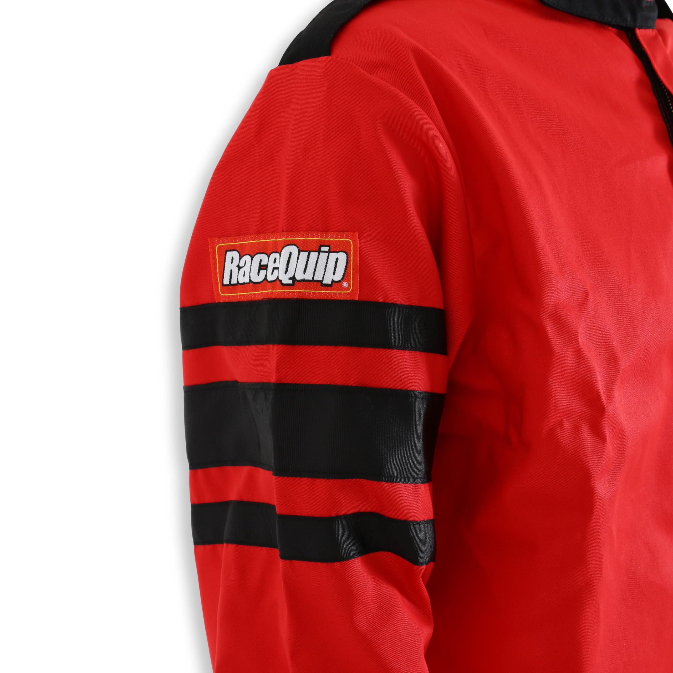 RaceQuip 111017RQP driving jacket side view highlights mobility for quick pit work.