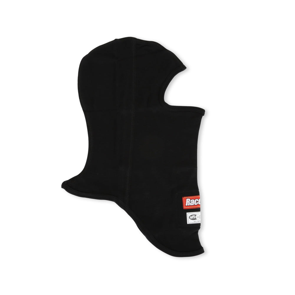 RaceQuip 433991RQP head sock fabric close-up reveals aramid and FRC blend for durability.