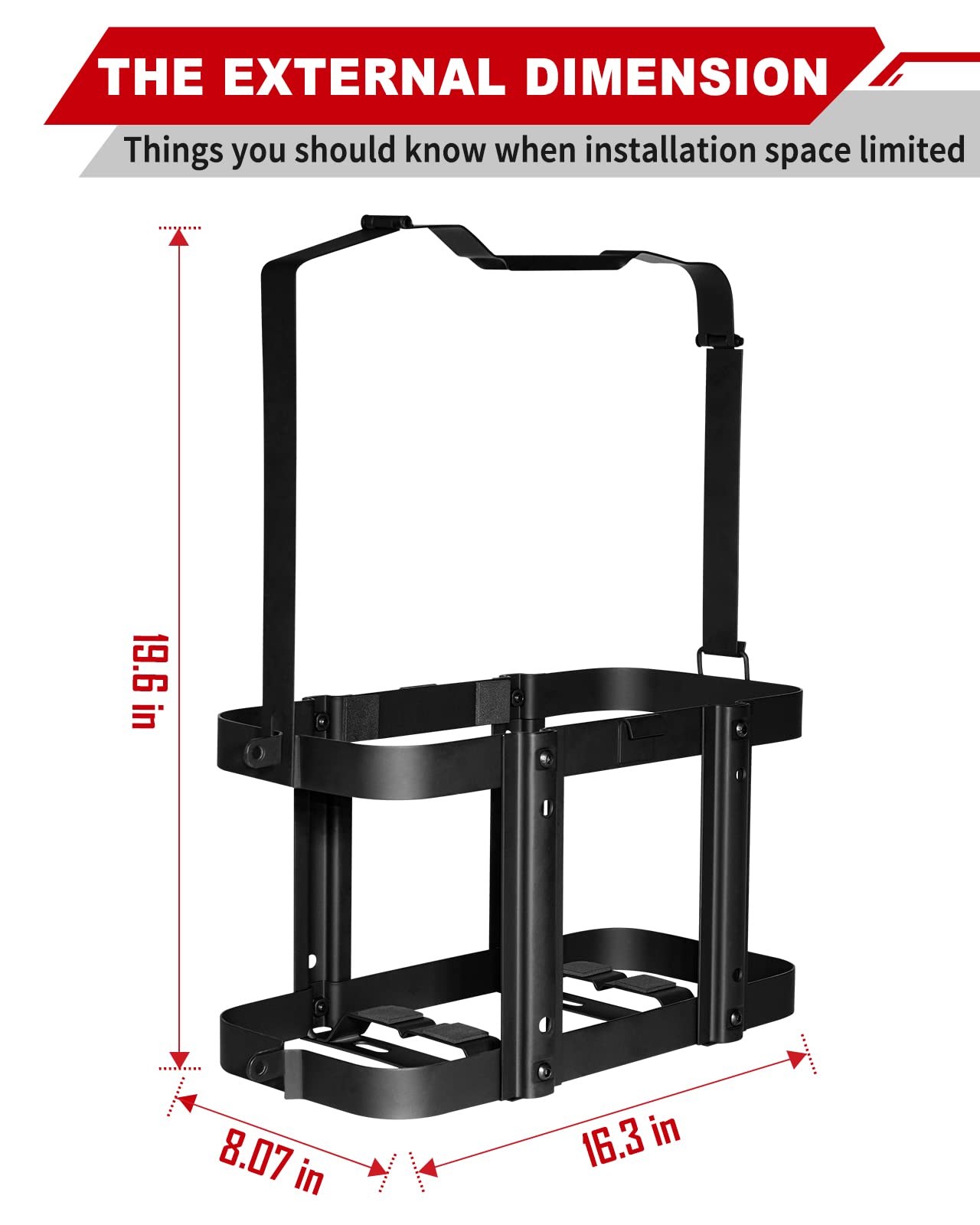 Racewill installed with double lockable strap for secure access control.