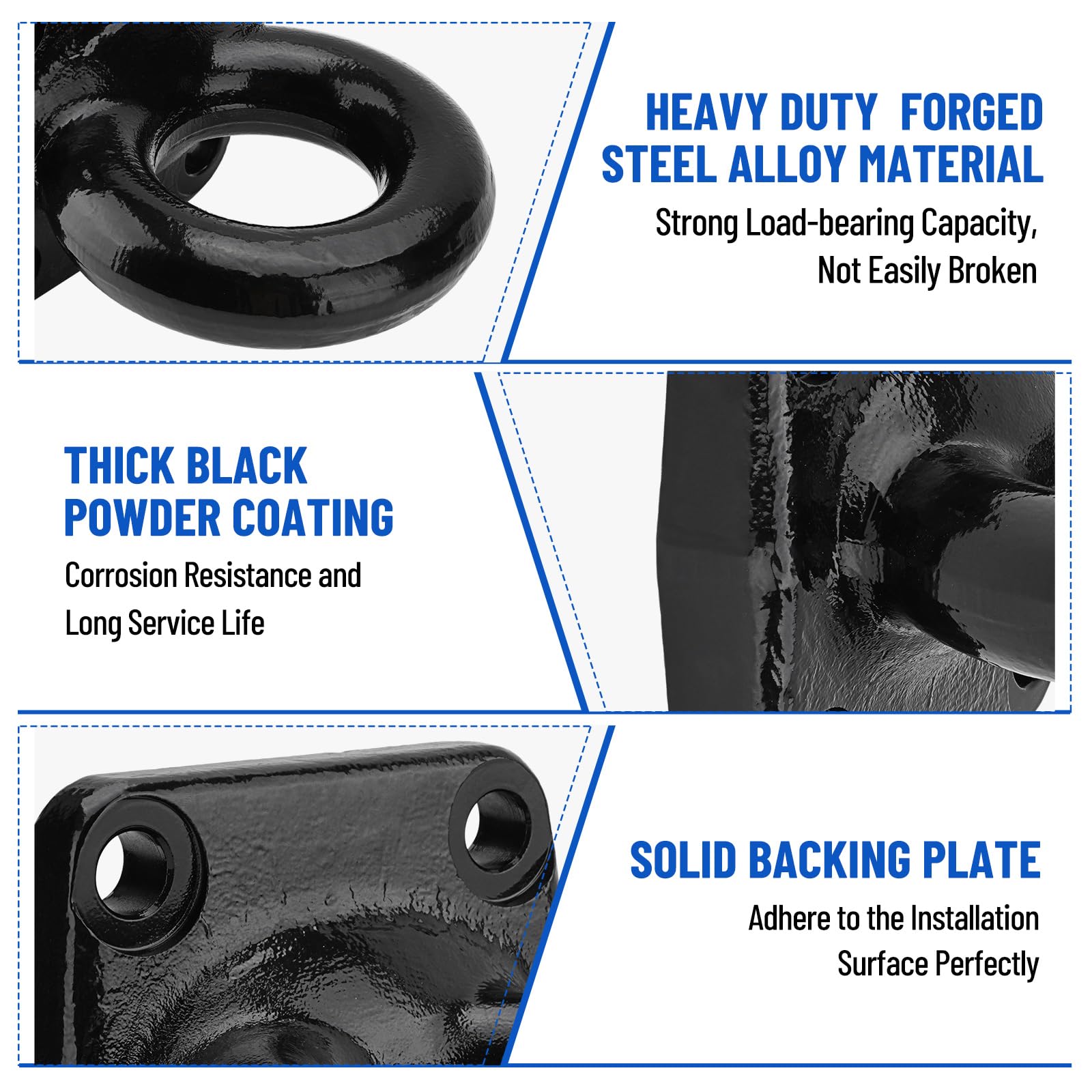 Racewill four-bolt mounting base ensures secure attachment on compatible plates.