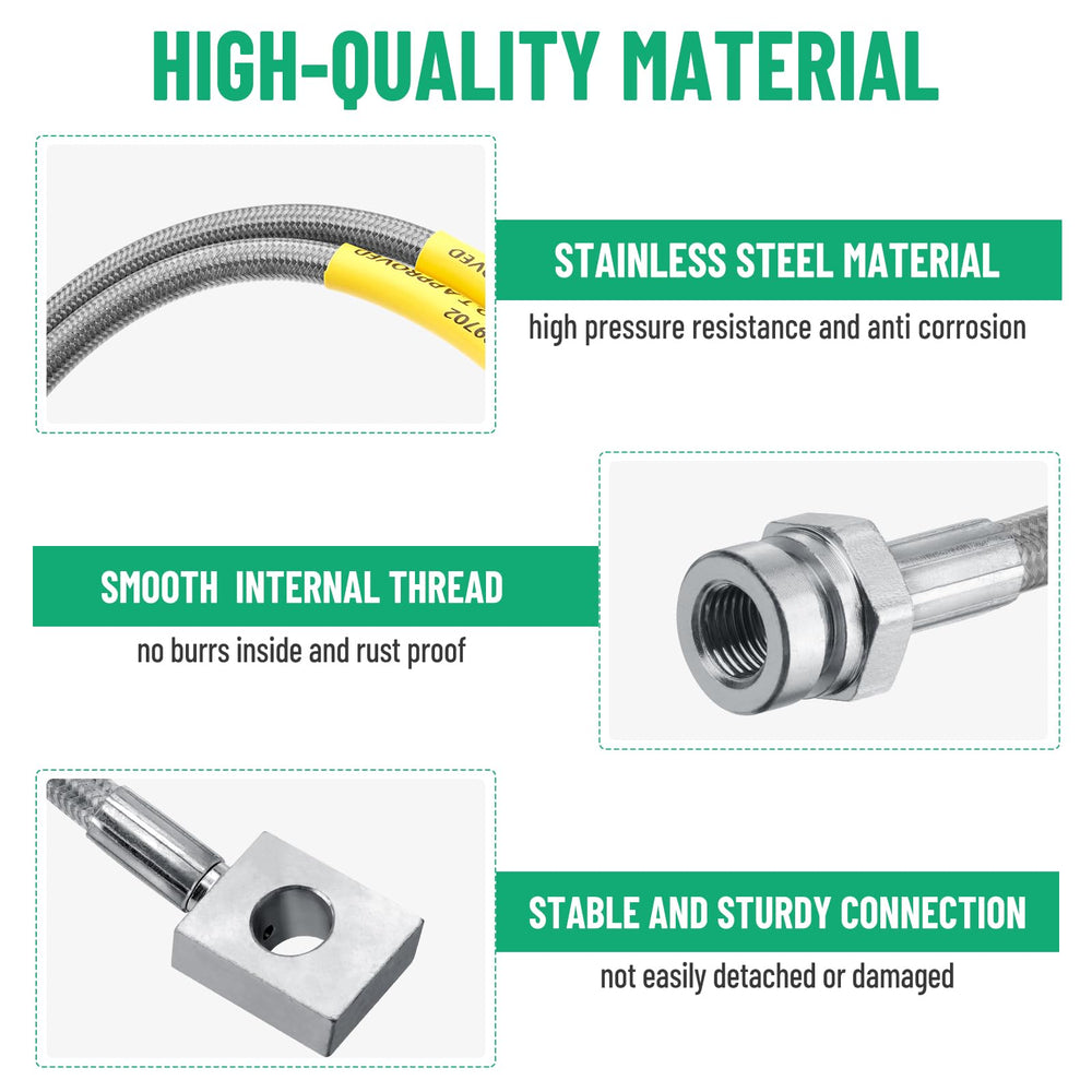 Racewill extended brake line inner core reduces expansion under pressure
