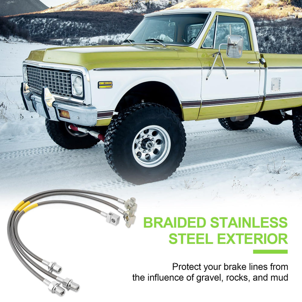 Racewill extended brake lines prevent expansion under pressure for responsive braking.