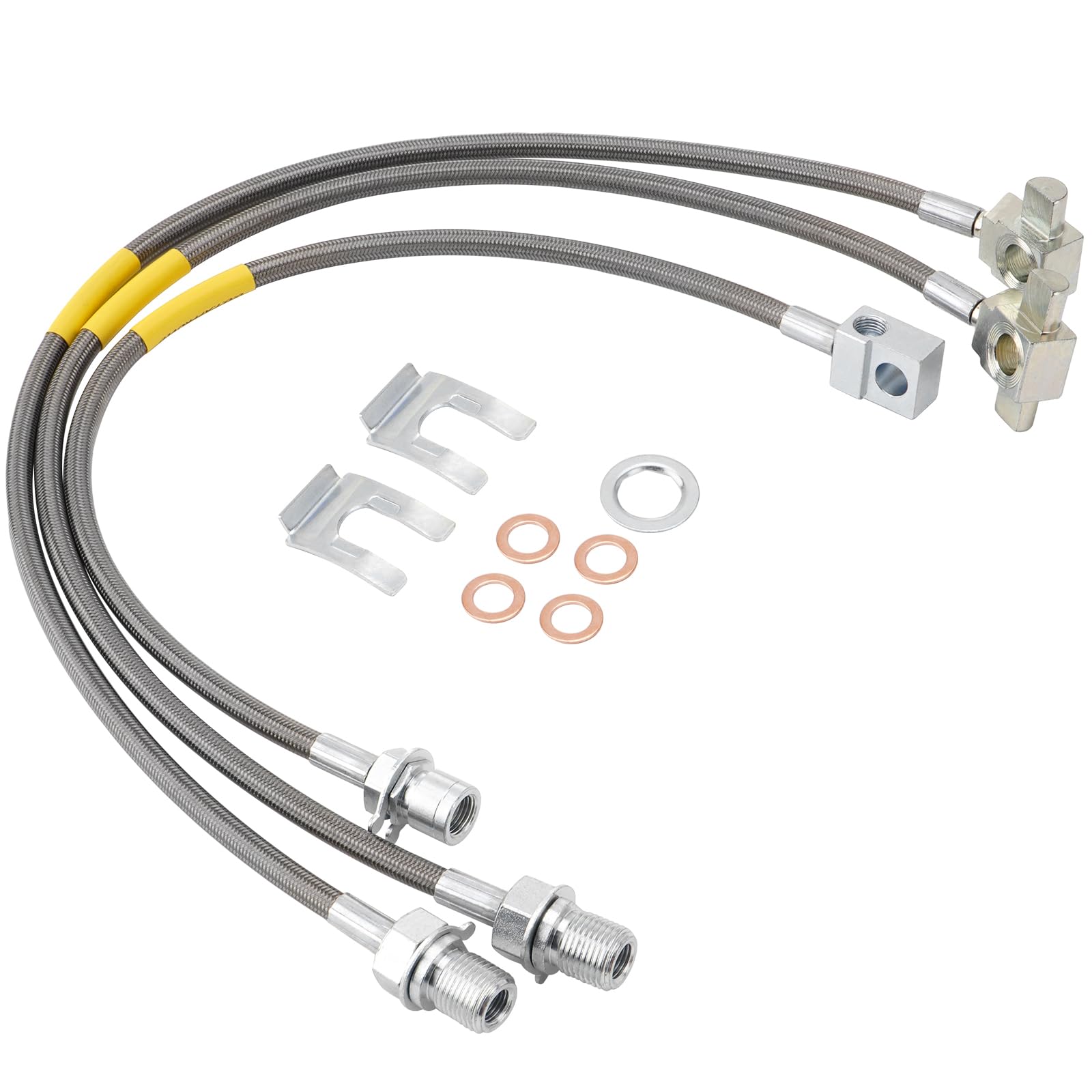 Racewill front brake line 24 inch for Chevy GMC, designed for longer travel.