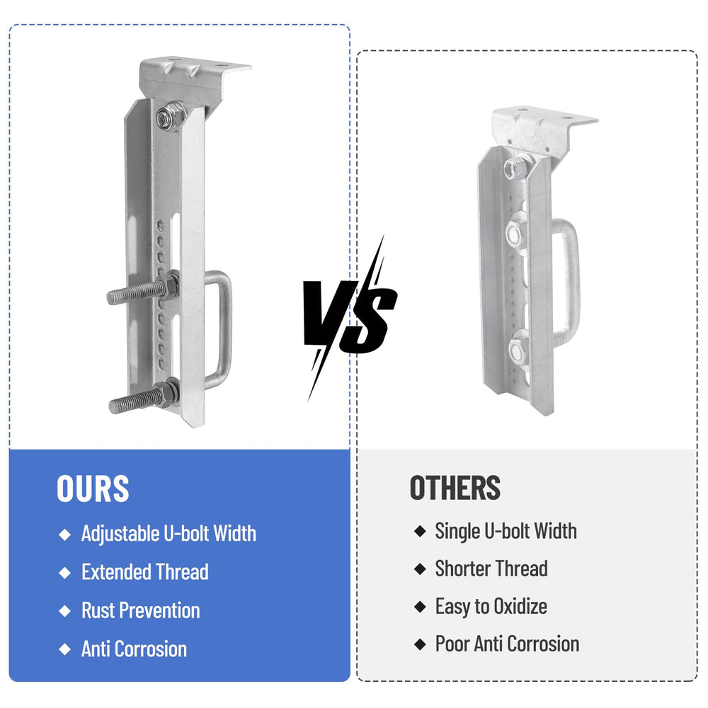 Racewill galvanized-steel bunk brackets resist corrosion in harsh marine environments