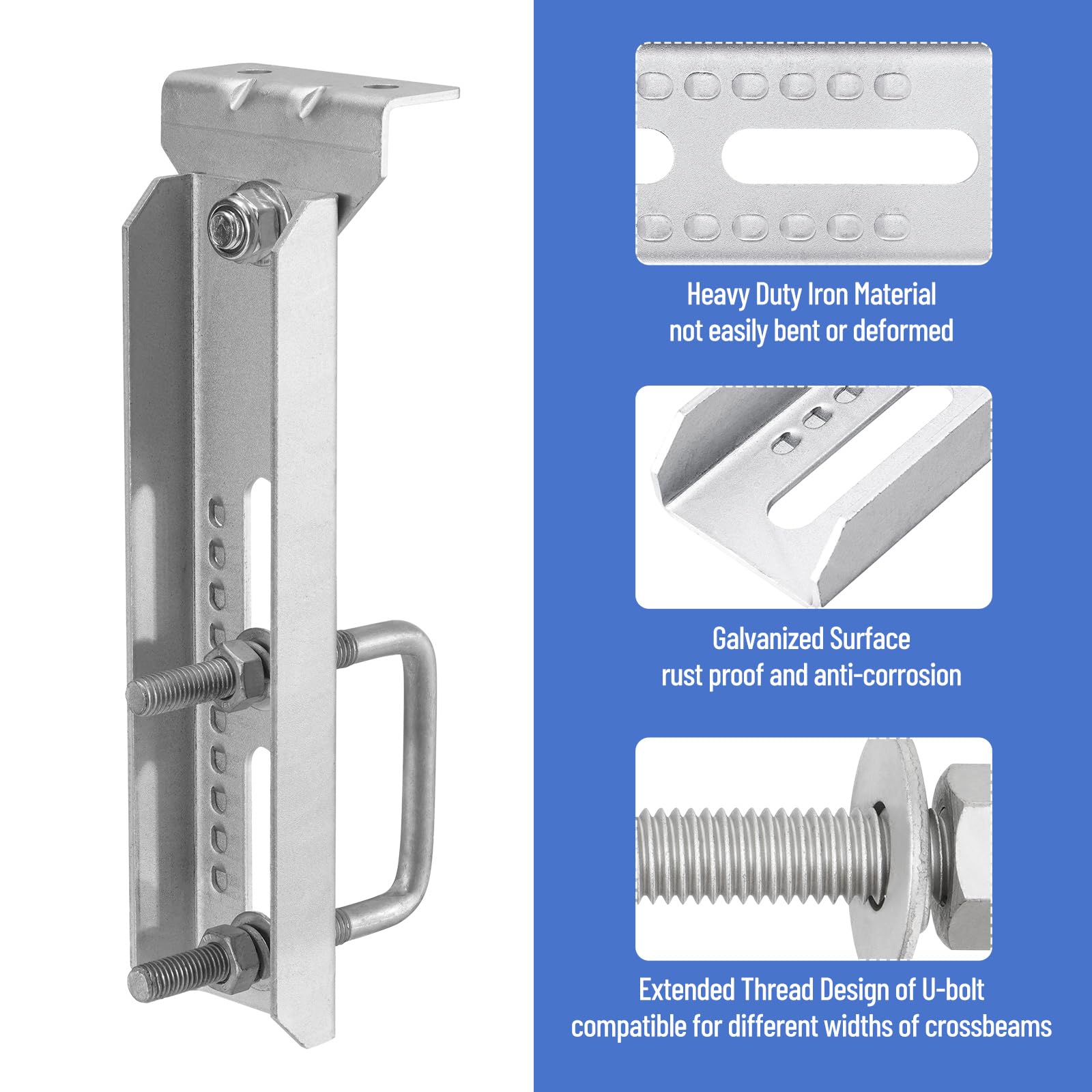 Racewill kit shows U-bolts and mounting hardware for secure trailer installation