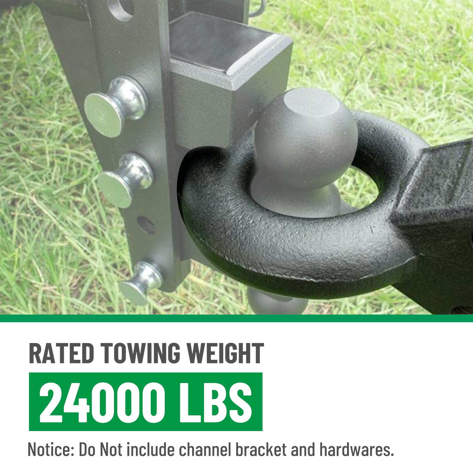 Racewill pintle lunette ring assembly image demonstrates bolt installation