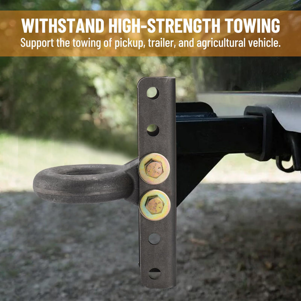 Racewill pintle-hitch-lunette-ring-compatible connection supports stable towing with compatible hardware.