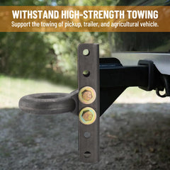 Racewill pintle-hitch-lunette-ring-compatible connection supports stable towing with compatible hardware.