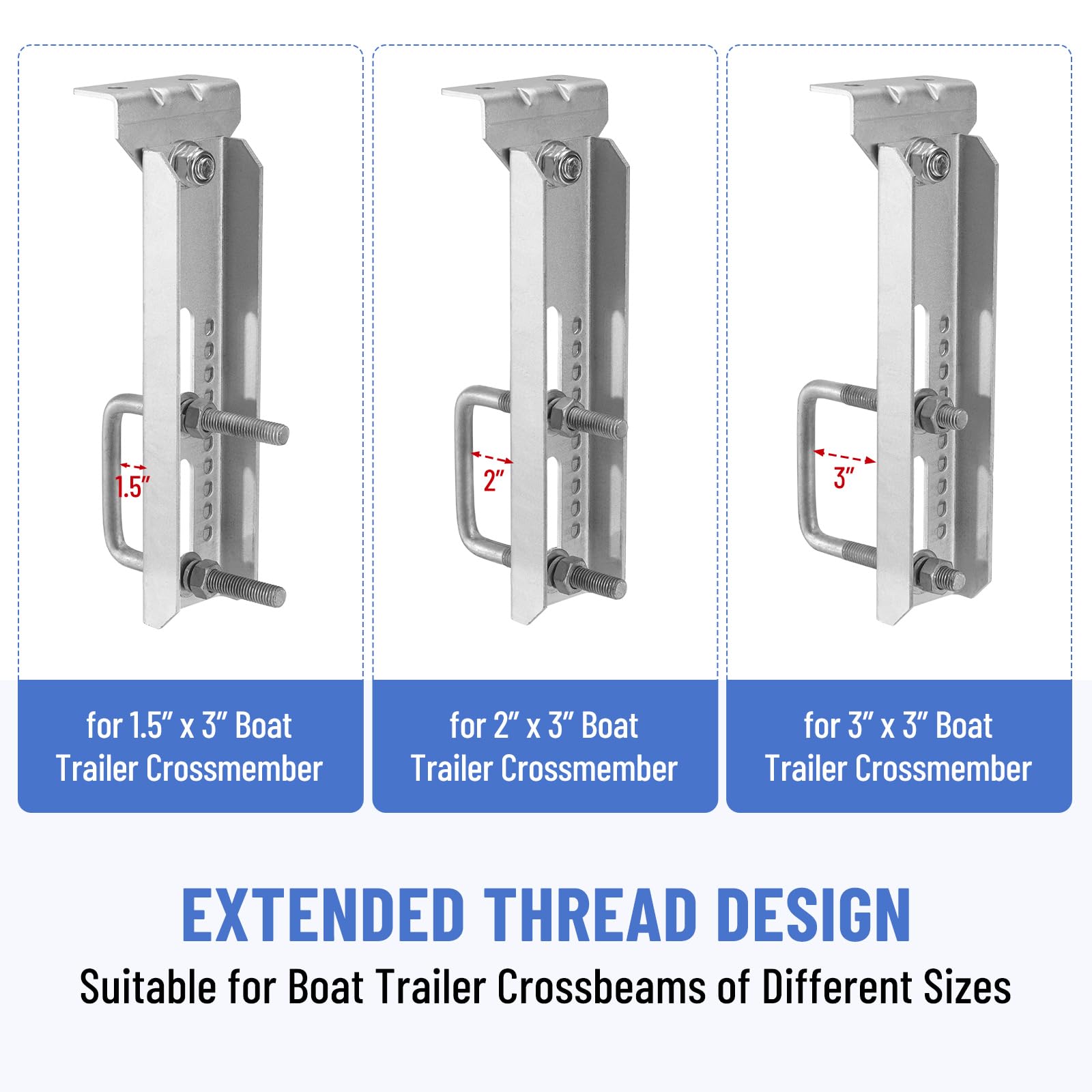 Racewill rectangular bunk brackets set included in the 4-pack