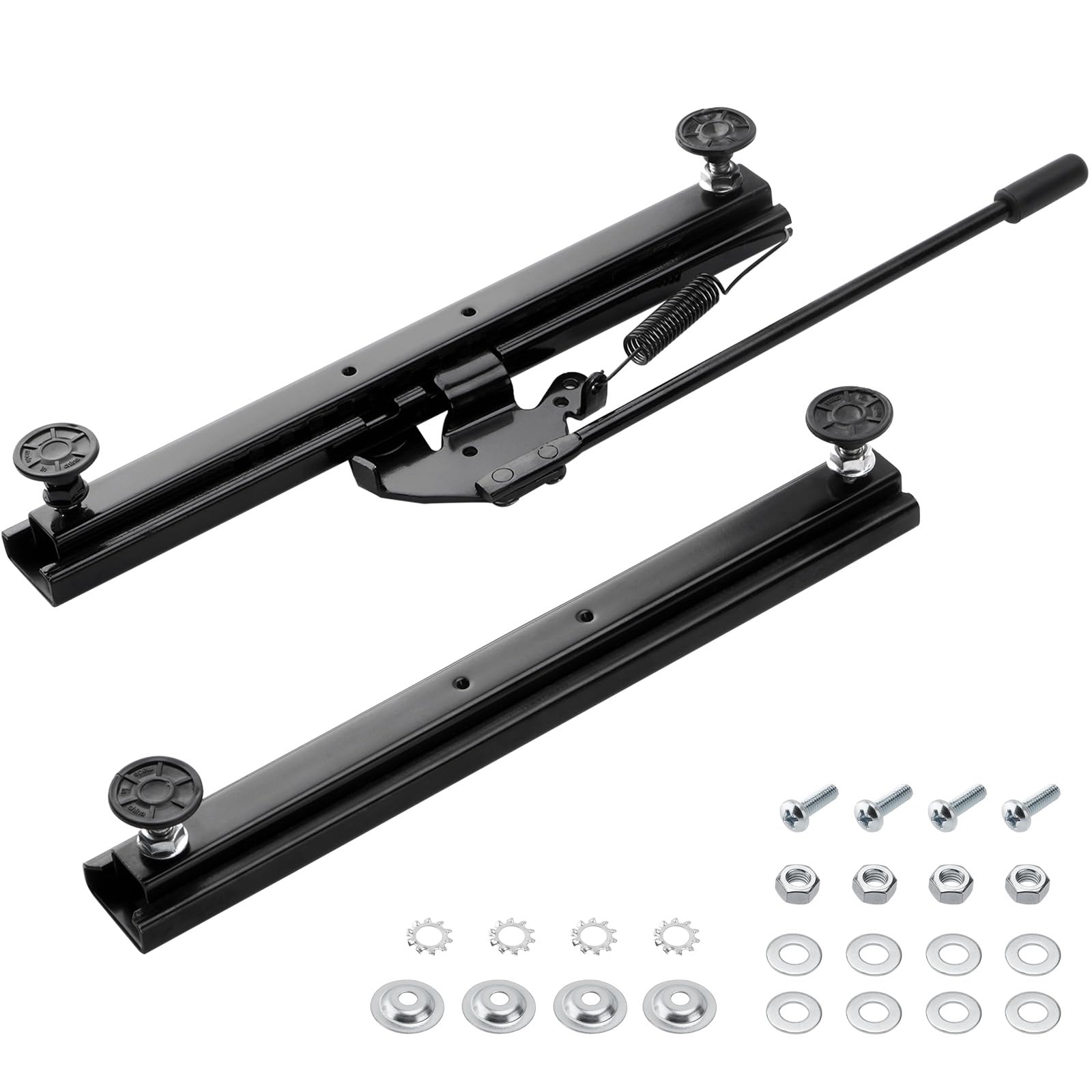 Racewill Seat Slider Kit front view highlighting solid build for universal compatibility.