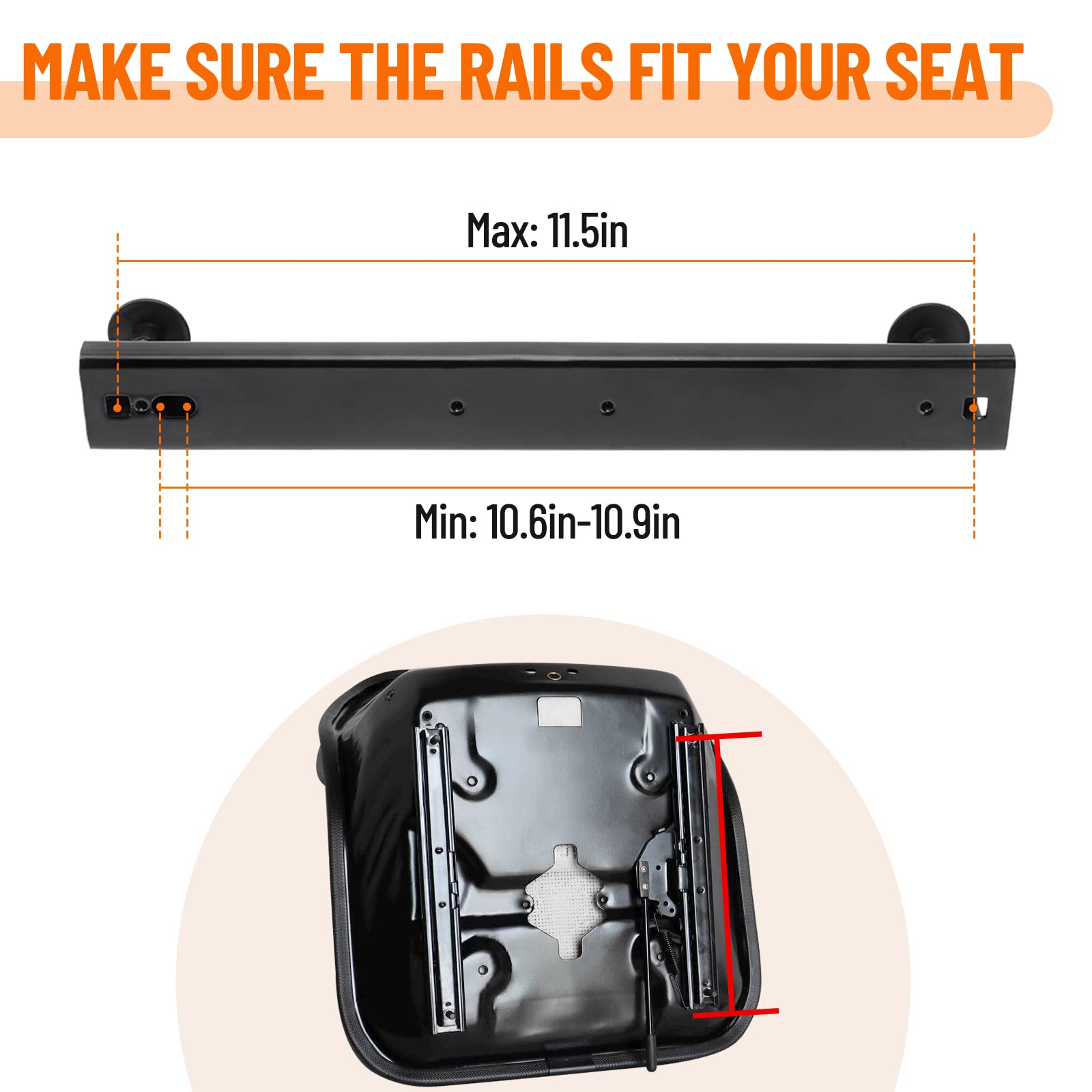 Racewill Seat Slider Kit locking mechanism confirms secure position during use.