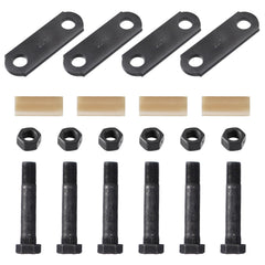 Racewill trailer shackles kit mounted on dual-axle trailer for secure suspension