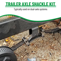 Racewill 2 1/4 inch shackle straps shown on double-eye springs for durability outdoors