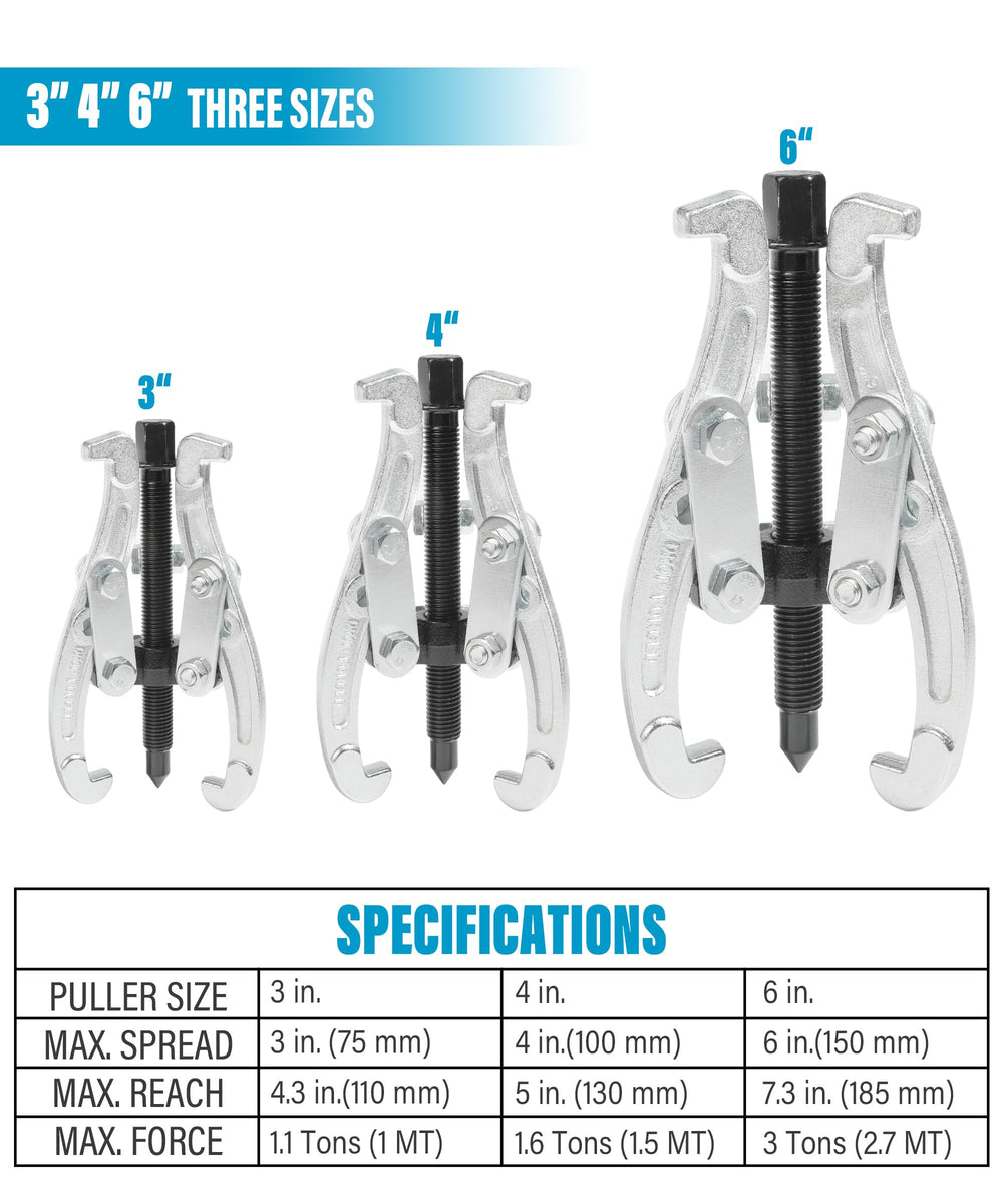 RACOONA gear puller 4in in action ideal for mid-size pulleys