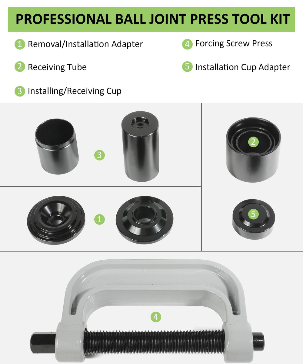 Screw, cups, and tubes organized for efficient press operations