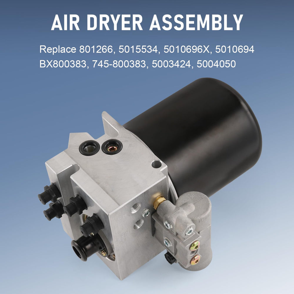 RADHLBNIU 801266 air dryer for Freightliner trucks with moisture removal capability.
