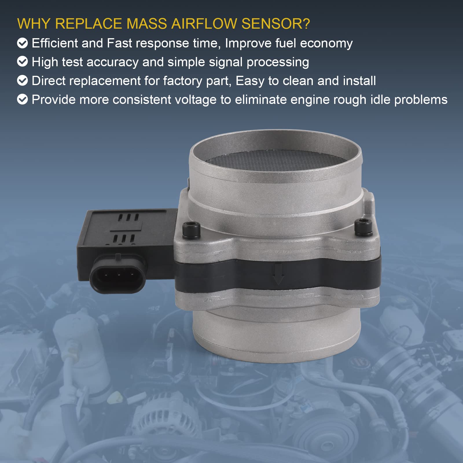 RADHLBNIU MAF sensor installation-ready with connector