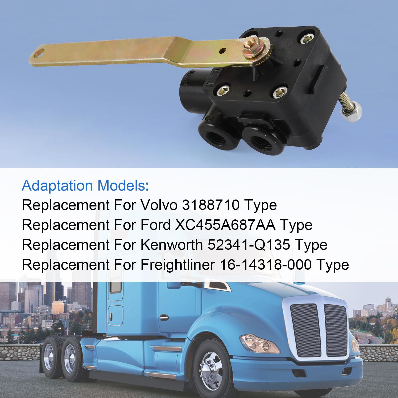 RADHLBNIU valve side view with rotatable arm for flexible installation