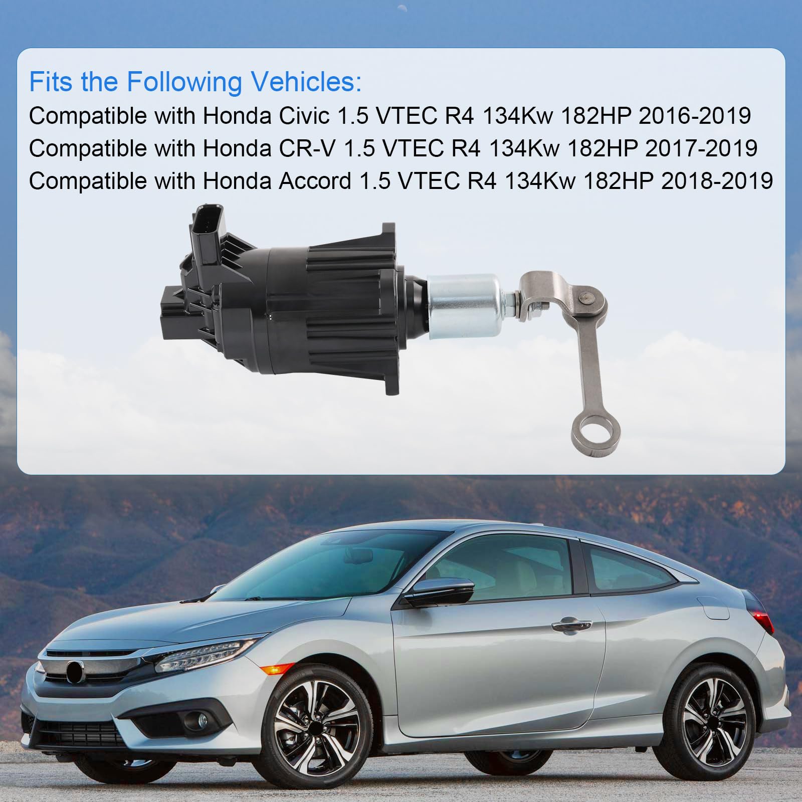 RADHLBNIU electronic turbo wastegate actuator for Honda Accord, dependable replacement for turbo control.