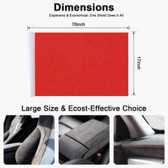 RadiantDecor red suede wrap dashboard installation shows immediate interior refresh.