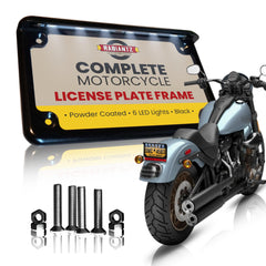 Radiantz motorcycle frame with six LEDs improves night visibility for riders