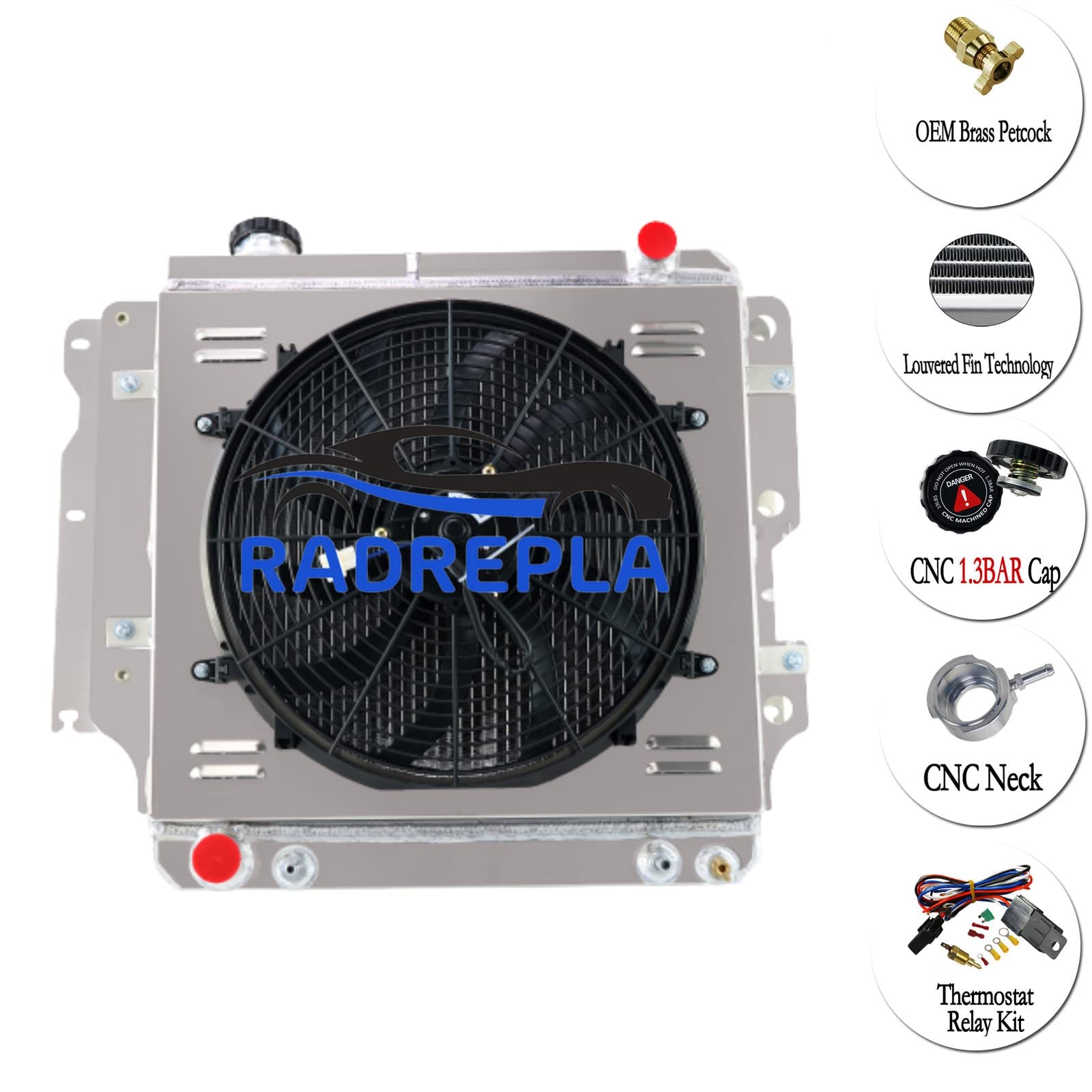 RADREPLA DPI2101 CNC machined radiator cap for secure seal