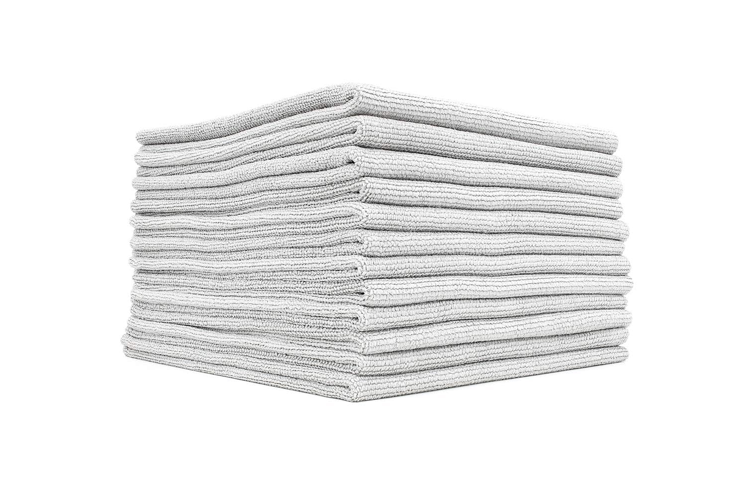 The Rag Company Edgeless Pearl 12-pack in ice grey ideal for professional detailing.