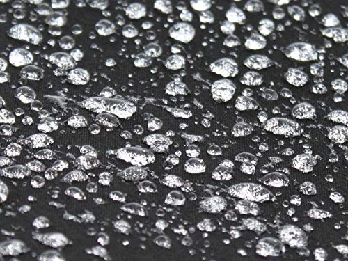 Raggtopp 2141 water-repellent finish on fabric shows protective effect.