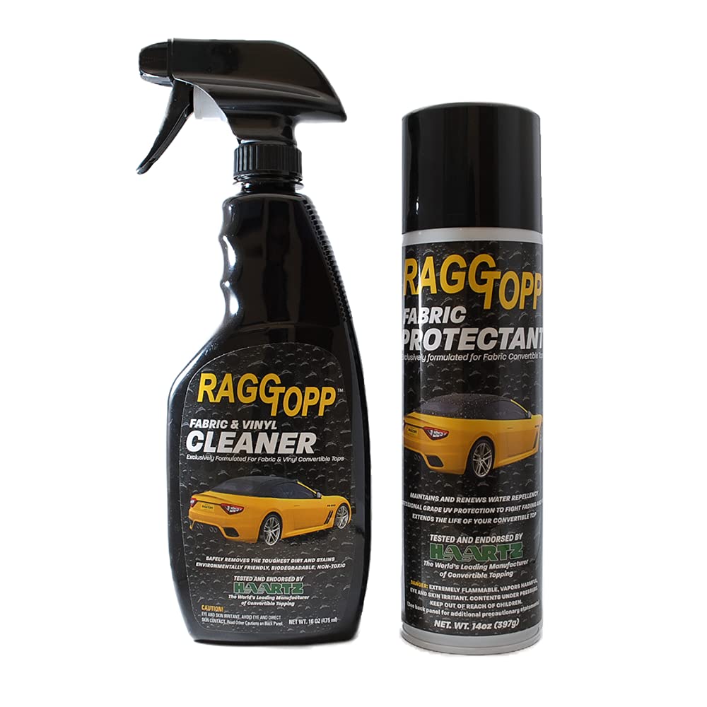 RAGGTOPP Fabric Protectant can shielding a convertible top from weather.